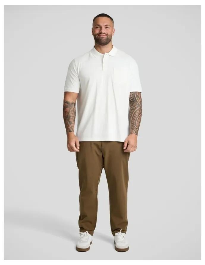 Johnny Bigg Asher Pique Polo in White