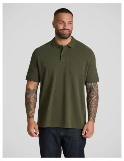 Johnny Bigg Asher Pique Polo in Olive