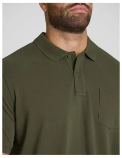 Johnny Bigg Asher Pique Polo in Olive