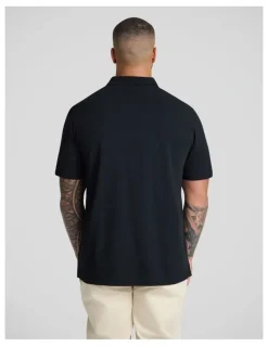 Johnny Bigg Asher Pique Polo in Black