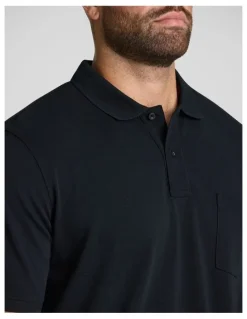 Johnny Bigg Asher Pique Polo in Black