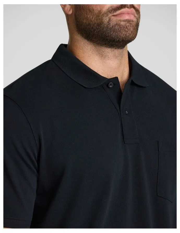 Johnny Bigg Asher Pique Polo in Black