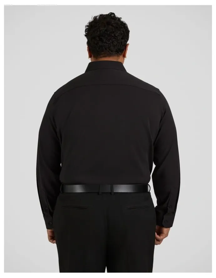 Johnny Bigg Atlas Modal Dress Shirt in Black