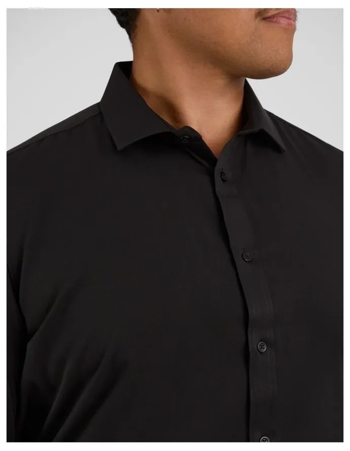 Johnny Bigg Atlas Modal Dress Shirt in Black