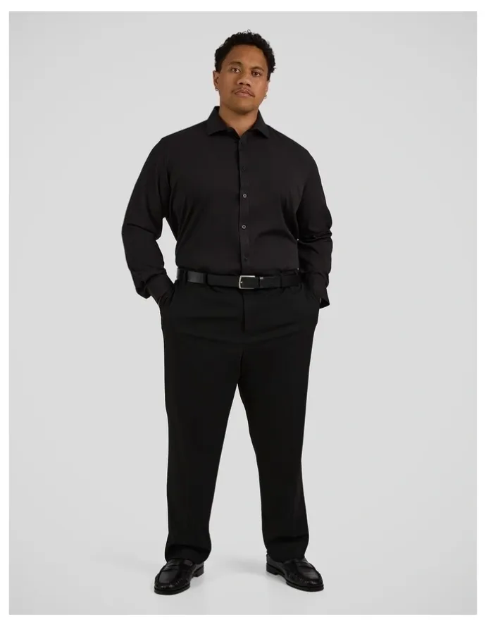 Johnny Bigg Atlas Modal Dress Shirt in Black