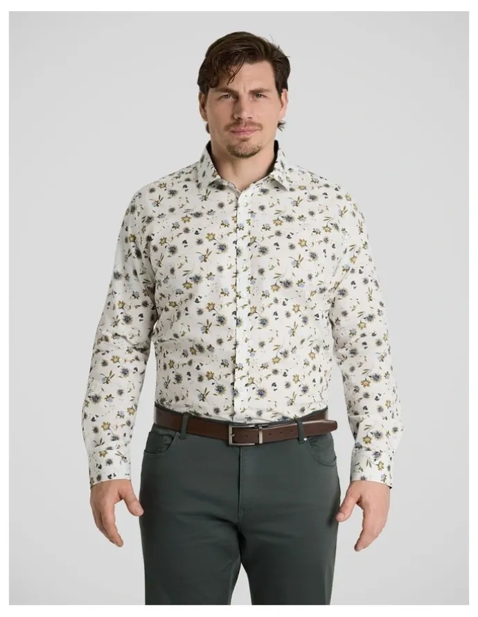 Johnny Bigg Baillie Floral Shirt in White