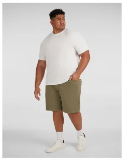 Johnny Bigg Baxter Slim Denim Short in Khaki