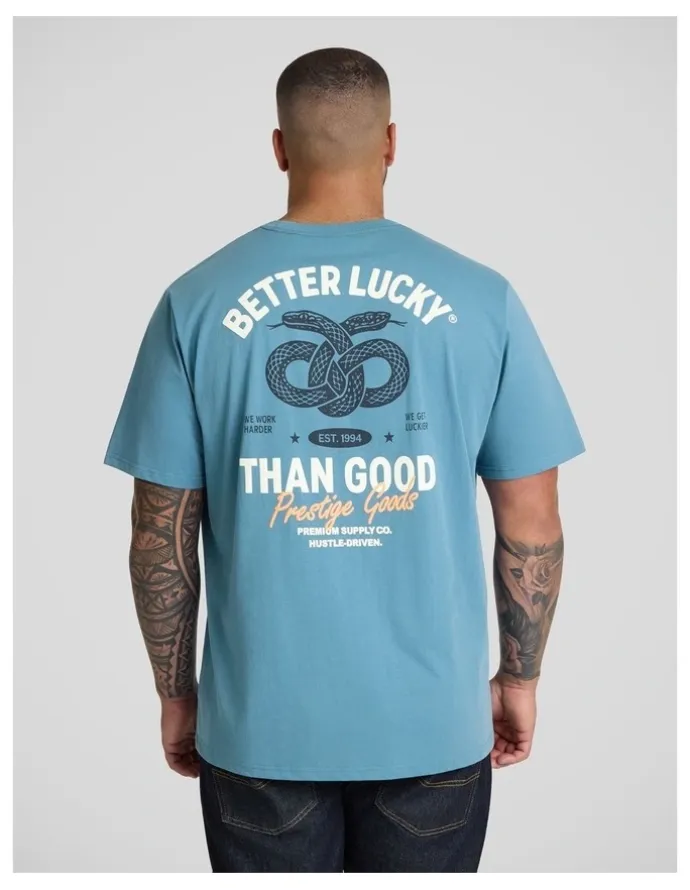 Johnny Bigg Better Crew Neck Tee in Blue
