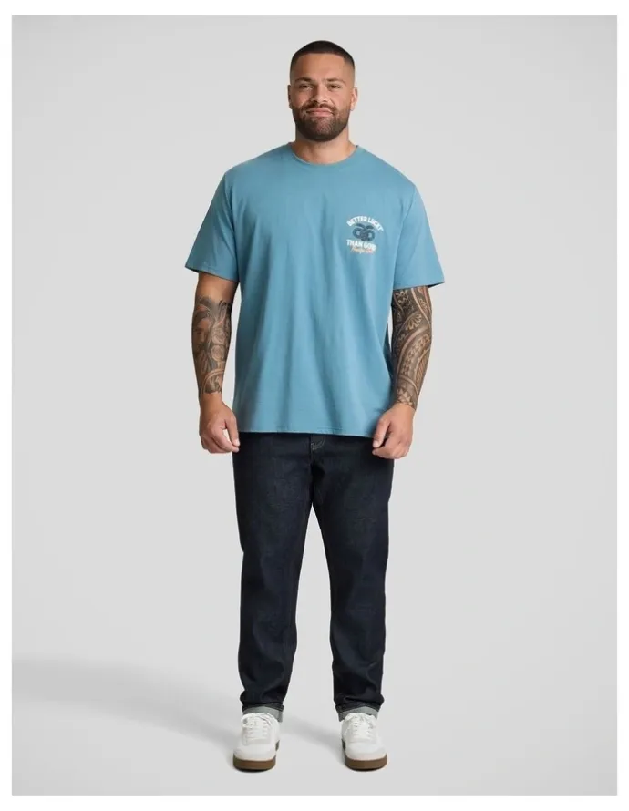 Johnny Bigg Better Crew Neck Tee in Blue