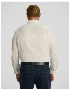 Johnny Bigg Boston Easycare Stripe Shirt in White