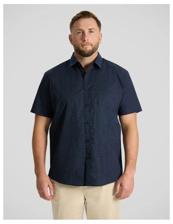 Johnny Bigg Butler Stretch Shirt in Navy