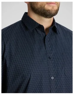Johnny Bigg Butler Stretch Shirt in Navy