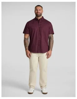 Johnny Bigg Butler Stretch Shirt in Burgundy