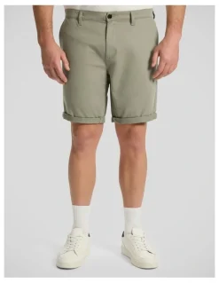 Johnny Bigg Charlie Canvas Short in Moss