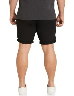 Johnny Bigg Charlie Canvas Short in Black