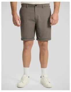 Johnny Bigg Charlie Canvas Short in Walnut