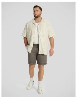 Johnny Bigg Charlie Canvas Short in Walnut