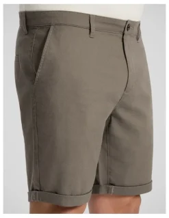Johnny Bigg Charlie Canvas Short in Walnut