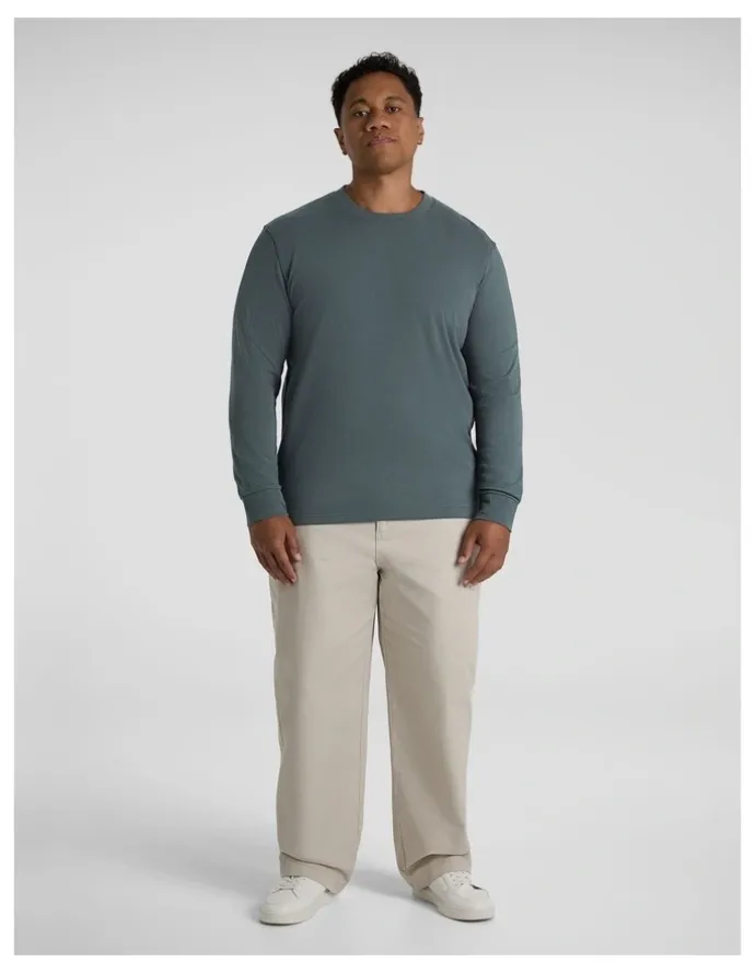 Johnny Bigg Classic Heavy Long Sleeve Tee in Slate