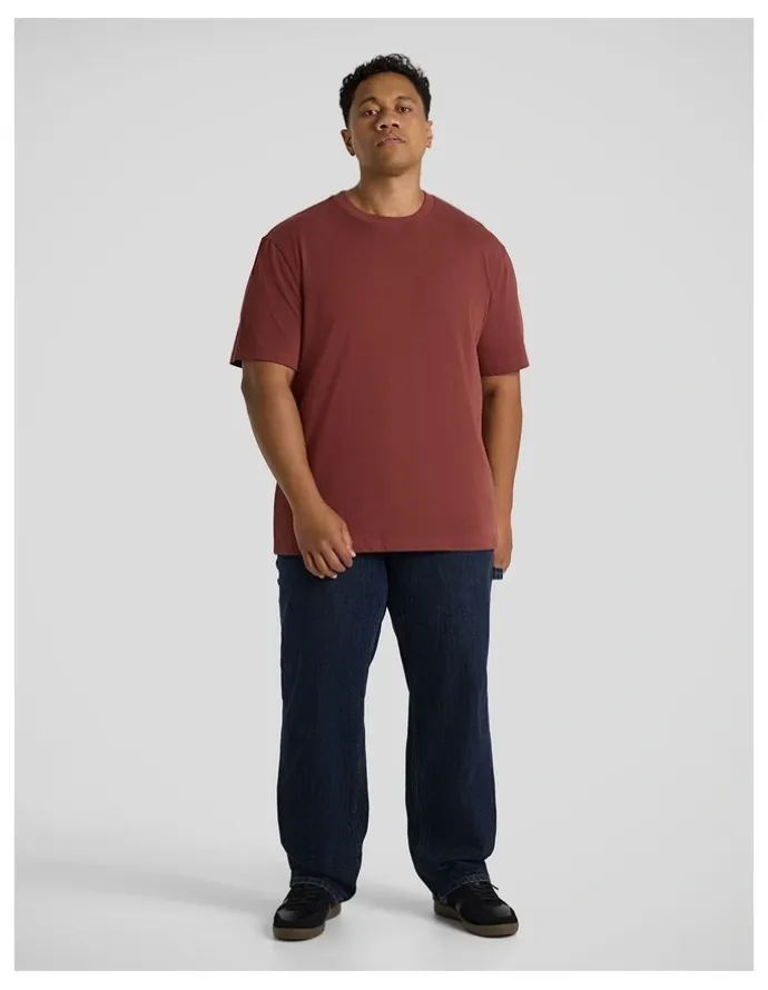 Johnny Bigg Classic Heavy Weight Tee in Brick Red