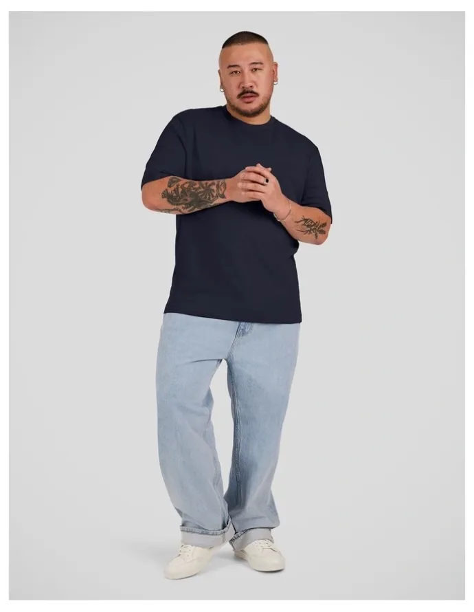 Johnny Bigg Classic Heavy Weight Tee in Navy
