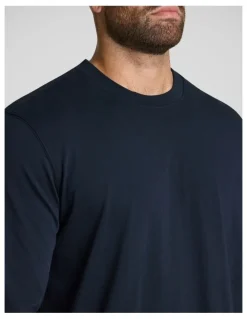 Johnny Bigg Classic Heavy Long Sleeve Tee in Navy