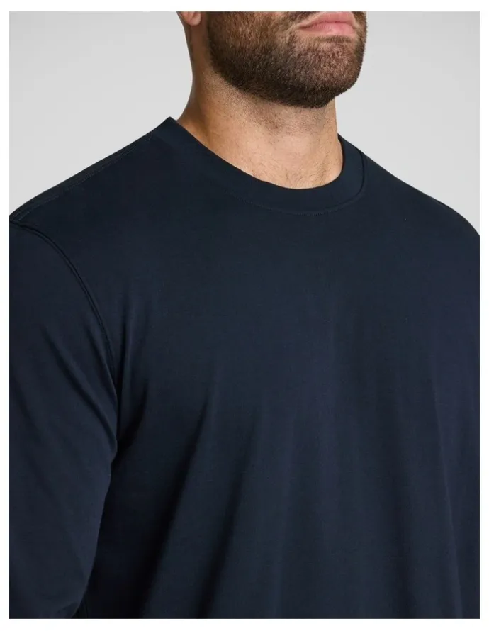 Johnny Bigg Classic Heavy Long Sleeve Tee in Navy