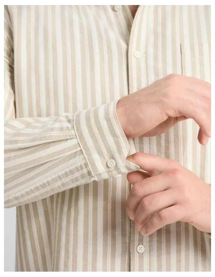 Johnny Bigg Classic Oxford Shirt in Natural