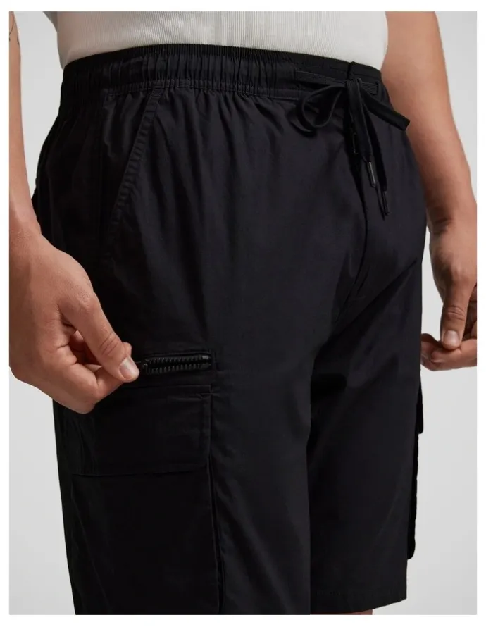 Johnny Bigg Corbin Stretch Cargo Short in Black