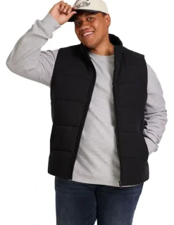 Johnny Bigg Dakota Puffer Vest in Black