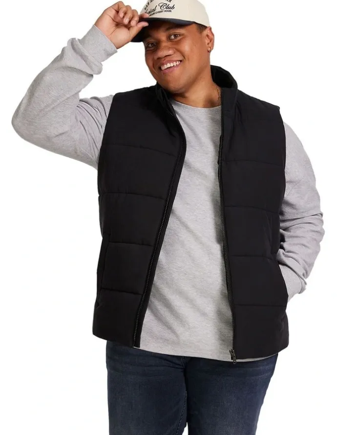 Johnny Bigg Dakota Puffer Vest in Black