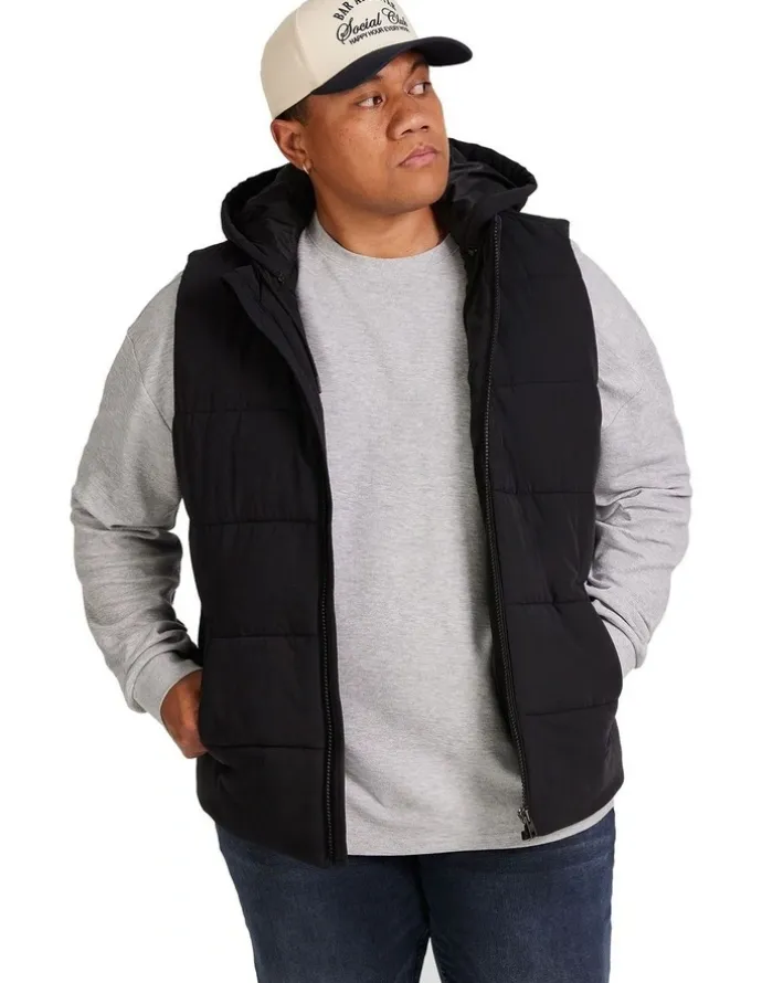 Johnny Bigg Dakota Puffer Vest in Black