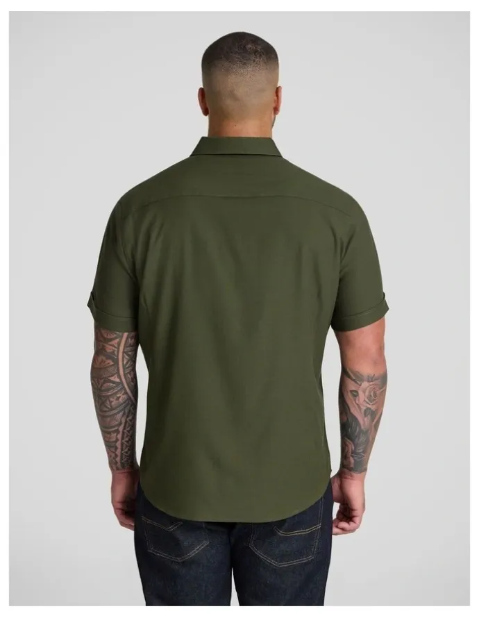 Johnny Bigg Deniro Stretch Shirt in Olive