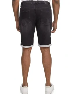 Johnny Bigg Deran Knit Denim Short in Black