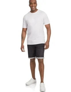 Johnny Bigg Deran Knit Denim Short in Black