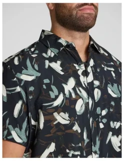 Johnny Bigg Eclipse Print Shirt in Black