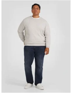 Johnny Bigg Essential Crew Neck Sweater in Grey Marle