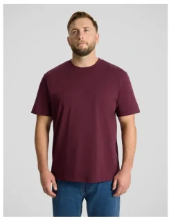 Johnny Bigg Essential Crew Neck Tee in Burgundy