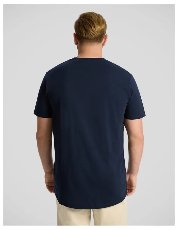 Johnny Bigg Essential Longline Scoop Tee in Navy