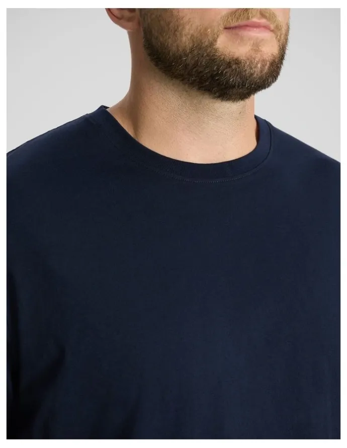 Johnny Bigg Essential Longline Scoop Tee in Navy