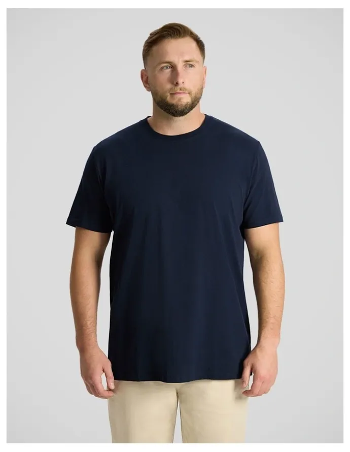 Johnny Bigg Essential Longline Scoop Tee in Navy