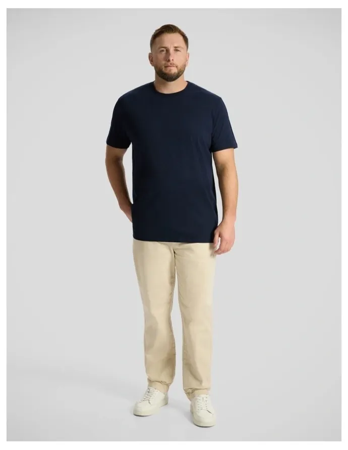 Johnny Bigg Essential Longline Scoop Tee in Navy