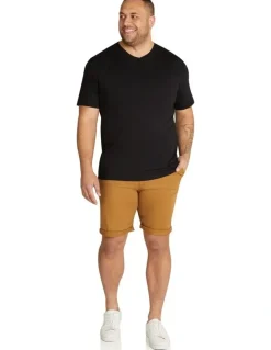 Johnny Bigg Essential V Neck Tee in Black