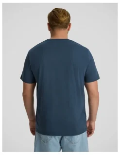 Johnny Bigg Essential V Neck Tee in Midnight Blue