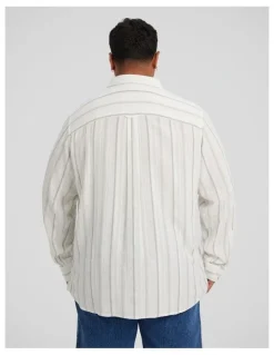 Johnny Bigg Fitzroy Stripe Shirt in Ivory