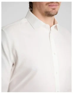 Johnny Bigg Gaston French Cuff Dress Shirt in White