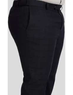 Johnny Bigg Henry Check Stretch Dress Pant in Ink