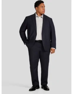 Johnny Bigg Henry Check Stretch Suit Jacket in Ink