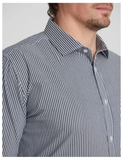 Johnny Bigg Hunter Stripe Easycare Shirt in Ink