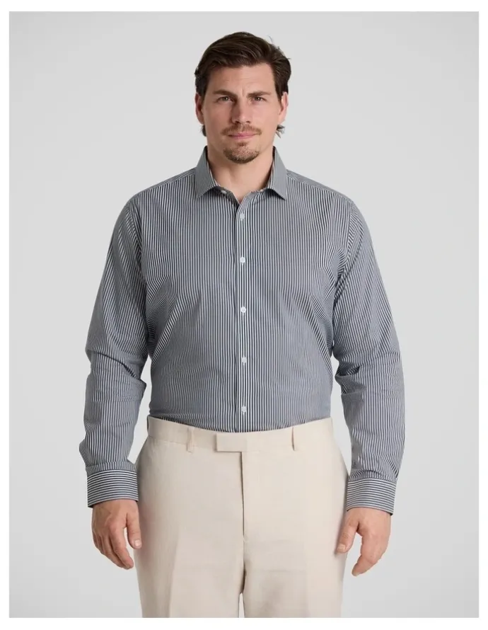 Johnny Bigg Hunter Stripe Easycare Shirt in Ink
